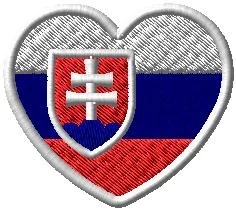Slovenský znak srdce 6 cm